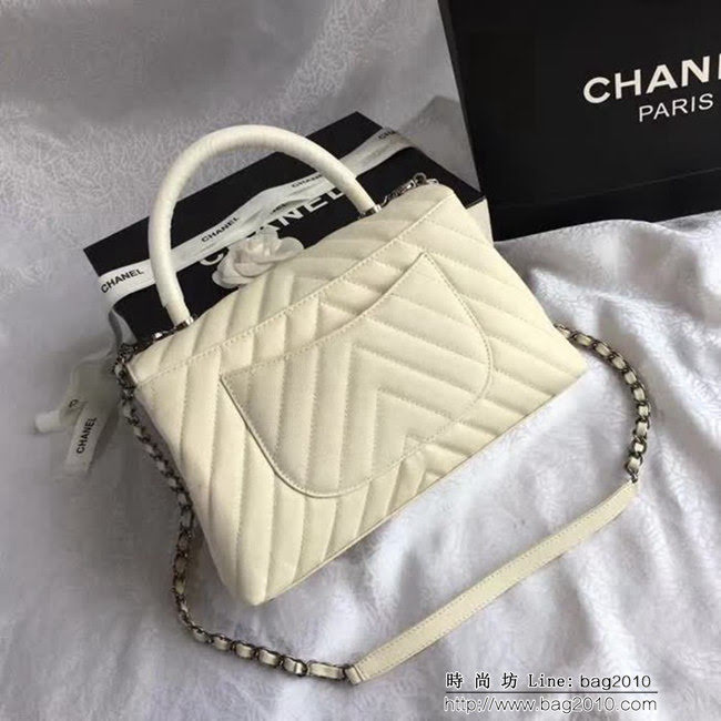 香奈兒CHANEL 92992 2018最新V字型 單手挽手提單肩包 DSC1980